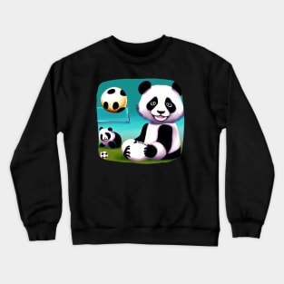 Future Panda Play Soccer Crewneck Sweatshirt